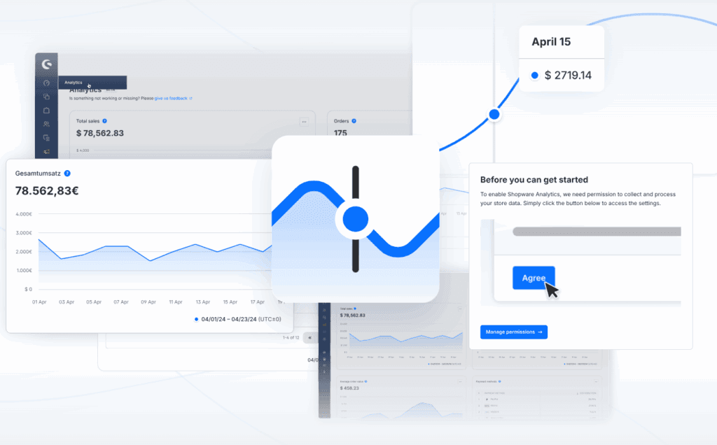Shopware analytics dashboards